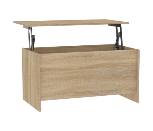 Mesa de centro madera ingeniería roble Sonoma 102x55,5x52,5 cm