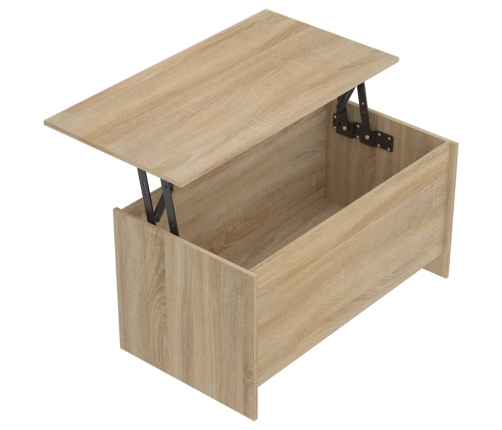 Mesa de centro madera ingeniería roble Sonoma 102x55,5x52,5 cm