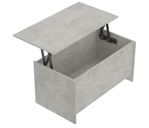 Mesa de centro madera ingeniería gris hormigón 102x55,5x52,5 cm