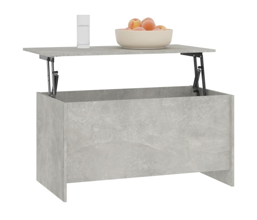 Mesa de centro madera ingeniería gris hormigón 102x55,5x52,5 cm