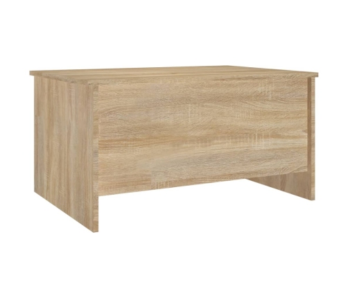 Mesa de centro madera ingeniería roble Sonoma 80x55,5x41,5 cm