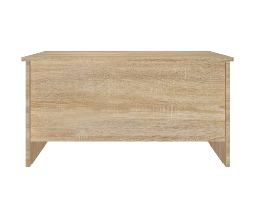 Mesa de centro madera ingeniería roble Sonoma 80x55,5x41,5 cm