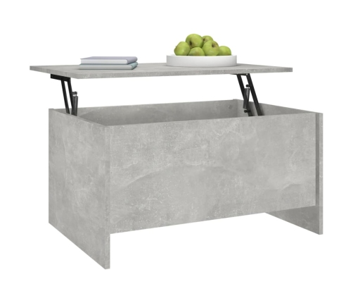 Mesa de centro madera ingeniería gris hormigón 80x55,5x41,5 cm