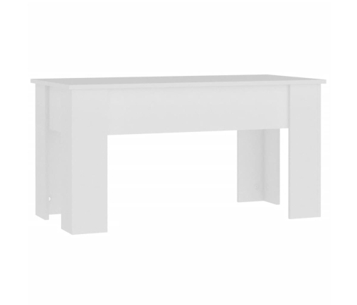 Mesa de centro madera de ingeniería blanco 101x49x52 cm