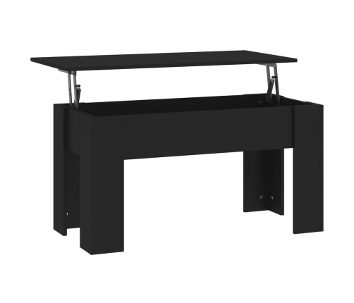 Mesa de centro madera de ingeniería negro 101x49x52 cm