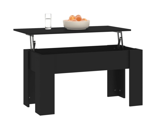 Mesa de centro madera de ingeniería negro 101x49x52 cm