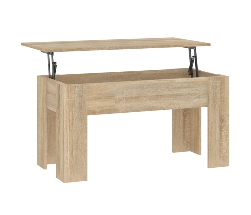 vidaXL Mesa de centro madera de ingeniería roble Sonoma 101x49x52 cm