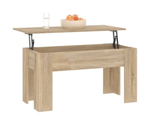 vidaXL Mesa de centro madera de ingeniería roble Sonoma 101x49x52 cm