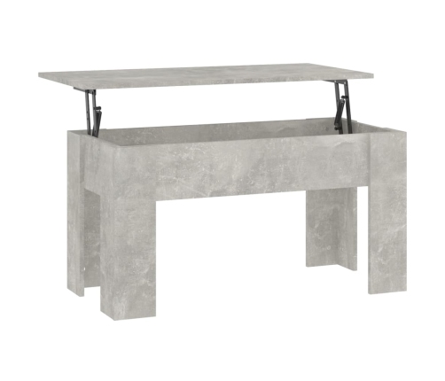 Mesa de centro madera de ingeniería gris hormigón 101x49x52 cm