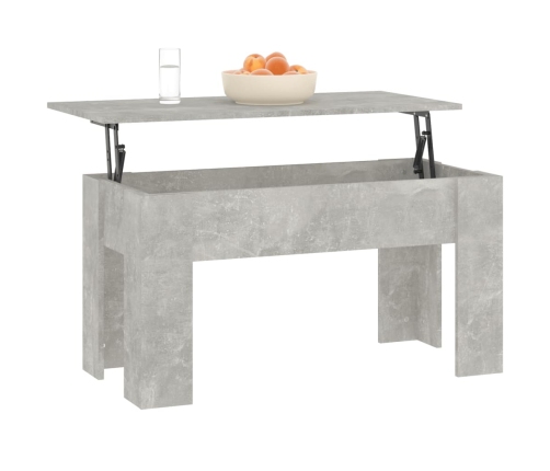 Mesa de centro madera de ingeniería gris hormigón 101x49x52 cm