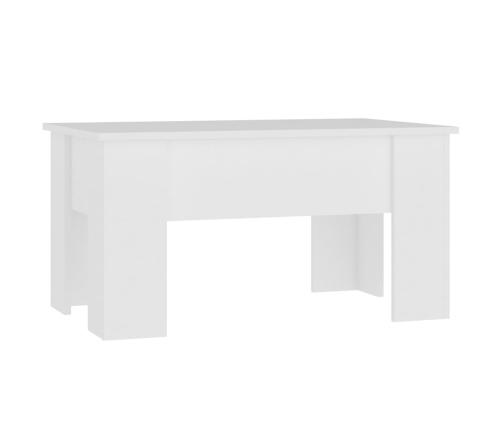 Mesa de centro madera contrachapada blanco 79x49x41 cm