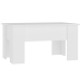 Mesa de centro madera contrachapada blanco 79x49x41 cm