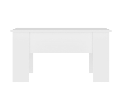 Mesa de centro madera contrachapada blanco 79x49x41 cm