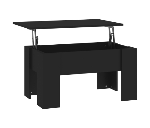 vidaXL Mesa de centro madera de ingeniería negra 79x49x41 cm