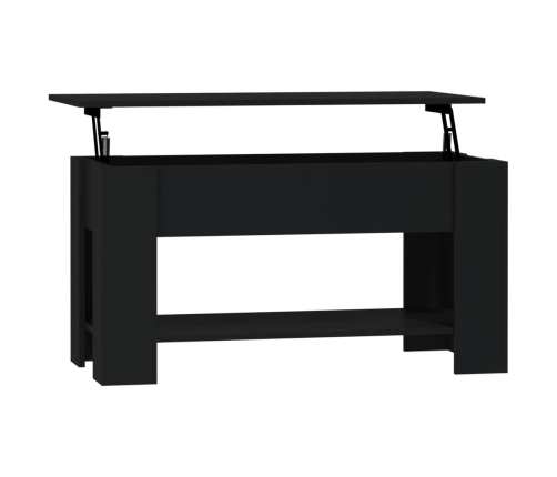 Mesa de centro madera de ingeniería negro 101x49x52 cm