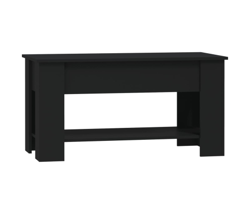 Mesa de centro madera de ingeniería negro 101x49x52 cm