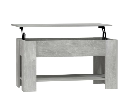 Mesa de centro madera de ingeniería gris hormigón 101x49x52 cm