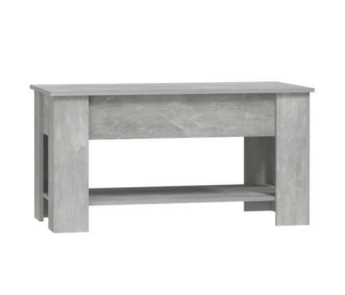 Mesa de centro madera de ingeniería gris hormigón 101x49x52 cm