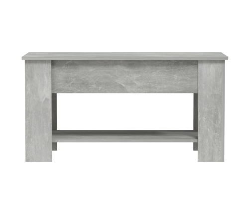 Mesa de centro madera de ingeniería gris hormigón 101x49x52 cm