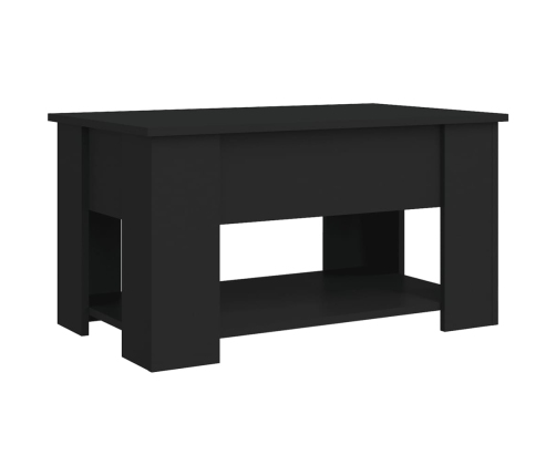 Mesa de centro madera de ingeniería negra 79x49x41 cm