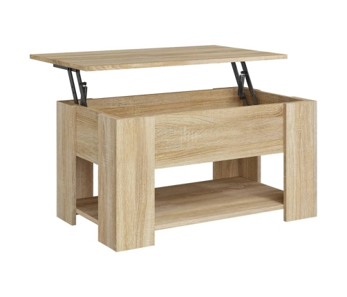 Mesa de centro madera de ingeniería roble Sonoma 79x49x41 cm