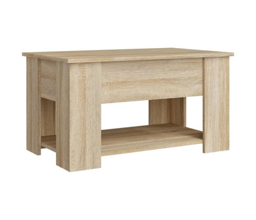 Mesa de centro madera de ingeniería roble Sonoma 79x49x41 cm