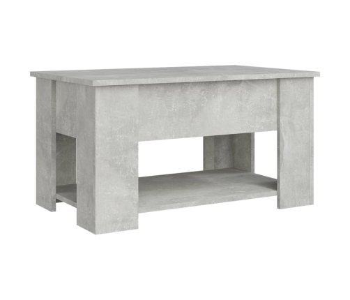 Mesa de centro madera de ingeniería gris hormigón 79x49x41 cm