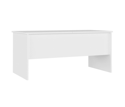 Mesa de centro madera contrachapada blanco 102x50,5x46,5 cm