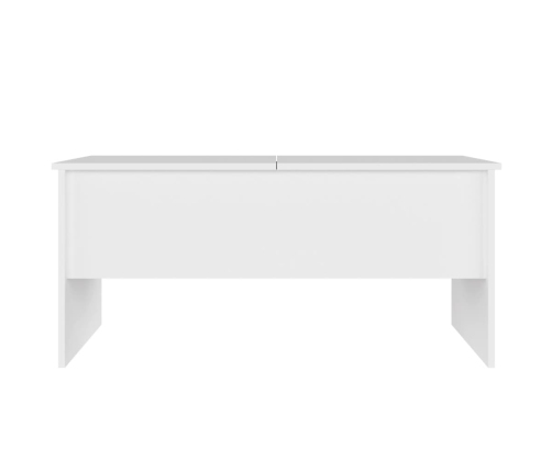 Mesa de centro madera contrachapada blanco 102x50,5x46,5 cm