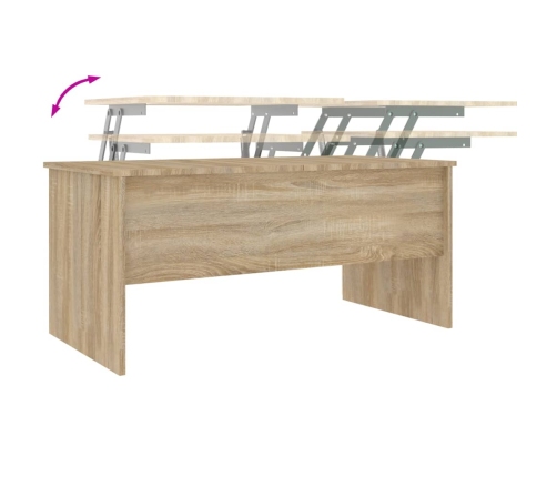 vidaXL Mesa de centro madera ingeniería roble Sonoma 102x50,5x46,5 cm