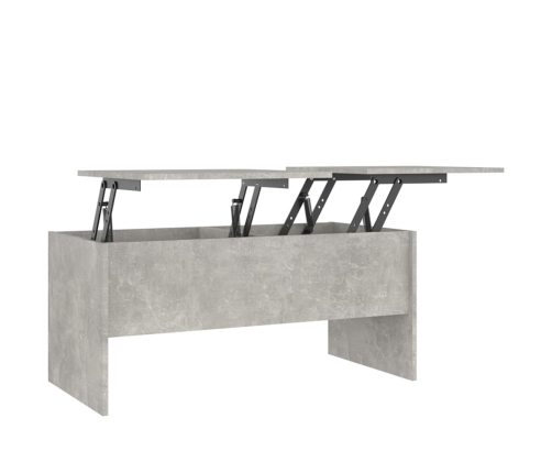 vidaXL Mesa de centro madera ingeniería gris hormigón 102x50,5x46,5 cm