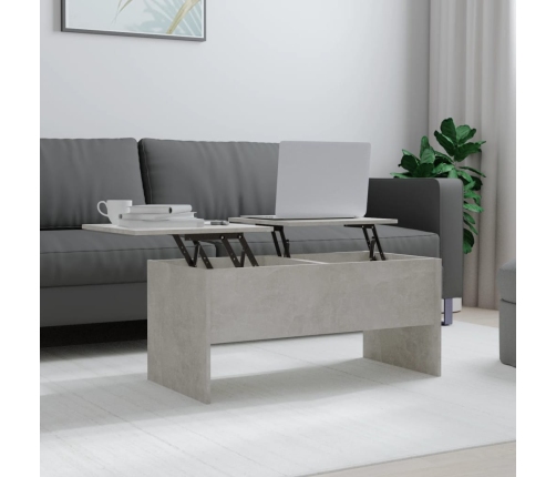 Mesa de centro madera ingeniería gris hormigón 102x50,5x46,5 cm