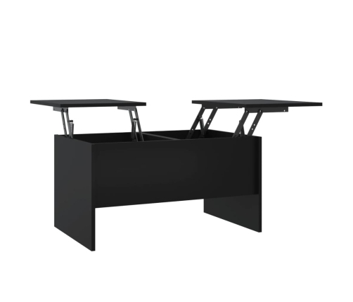 Mesa de centro madera de ingeniería negra 80x50x42,5 cm