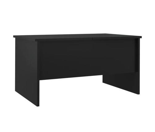 vidaXL Mesa de centro madera de ingeniería negra 80x50x42,5 cm