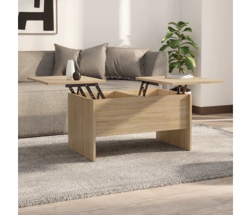 Mesa de centro madera de ingeniería roble Sonoma 80x50x42,5 cm