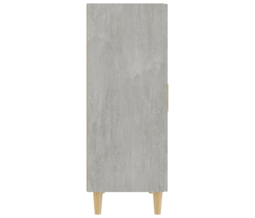 Aparador de madera contrachapada gris hormigón 70x34x90 cm