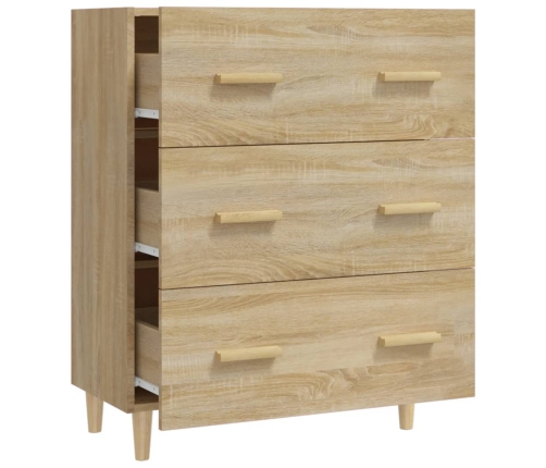 Aparador de madera contrachapada roble Sonoma 70x34x90 cm