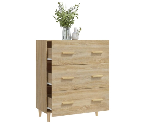 Aparador de madera contrachapada roble Sonoma 70x34x90 cm