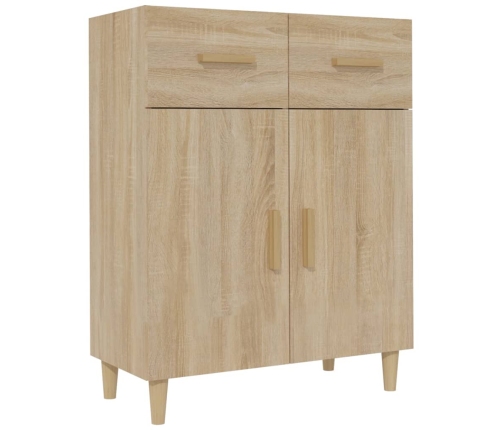 Aparador de madera contrachapada roble Sonoma 69,5x34x89 cm