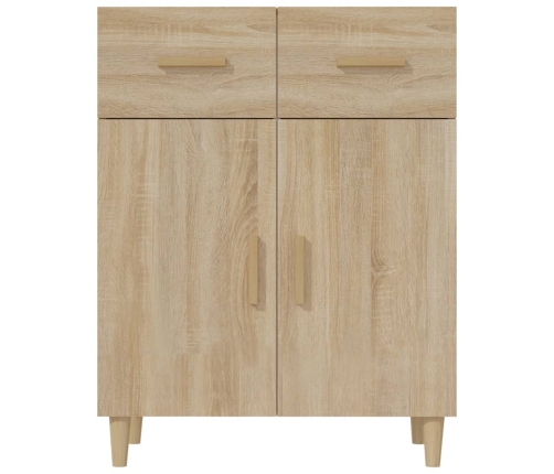 Aparador de madera contrachapada roble Sonoma 69,5x34x89 cm