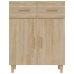 Aparador de madera contrachapada roble Sonoma 69,5x34x89 cm