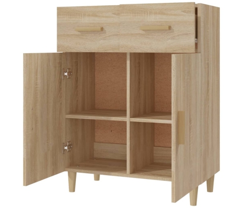 Aparador de madera contrachapada roble Sonoma 69,5x34x89 cm