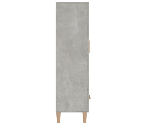 Aparador de madera contrachapada gris hormigón 70x31x115 cm