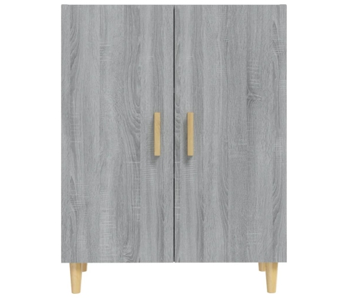 Aparador de madera contrachapada gris Sonoma 70x34x90 cm