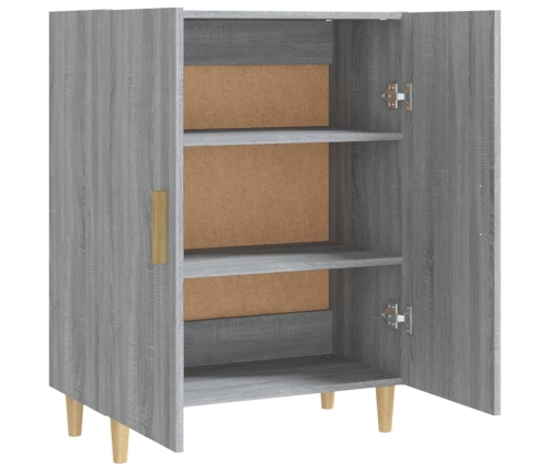 Aparador de madera contrachapada gris Sonoma 70x34x90 cm