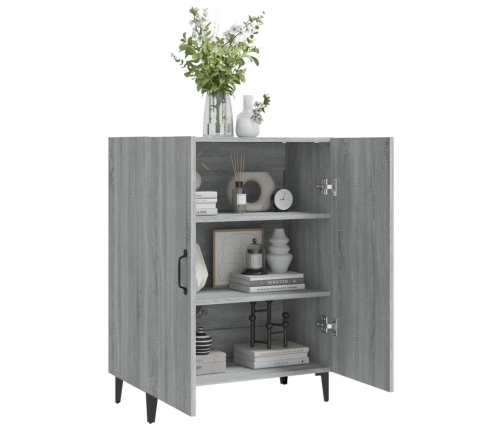 Aparador de madera contrachapada gris Sonoma 70x34x90 cm