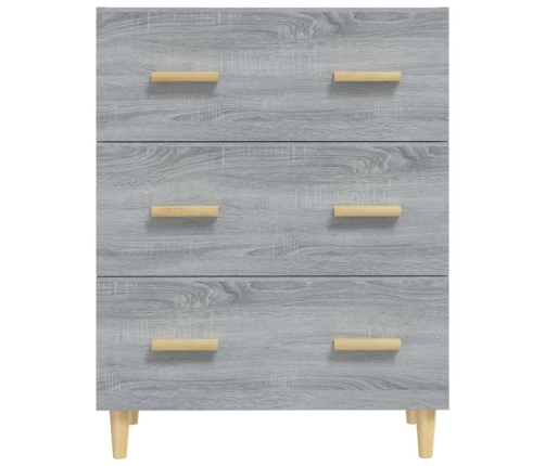 Aparador de madera contrachapada gris Sonoma 70x34x90 cm