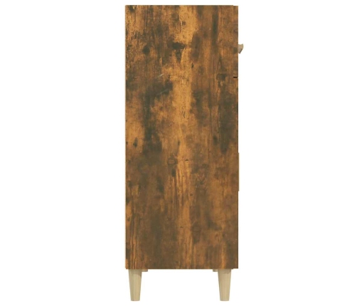 Aparador madera contrachapada roble ahumado 69,5x34x89 cm