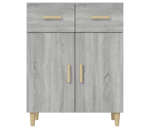 Aparador de madera contrachapada gris Sonoma 69,5x34x89 cm