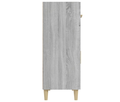 Aparador de madera contrachapada gris Sonoma 69,5x34x89 cm